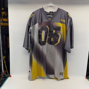 FUBU Men's Dynamic Gray and Yellow Jersey